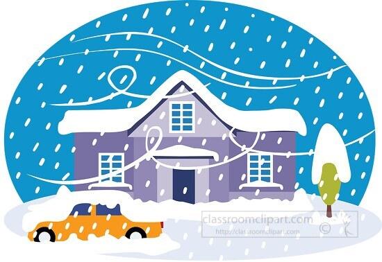 A Clipart showing Lots of Snow